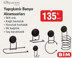 OKYANUS HOME YAPIŞKANLI BANYO AKSESUARLARI fiyat ve kampanya bilgisi